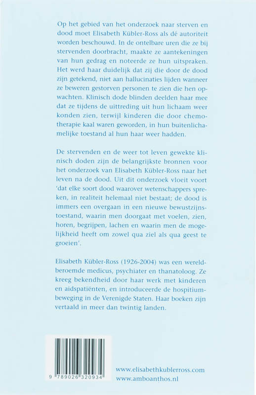 Over de dood en het leven daarna achterkant