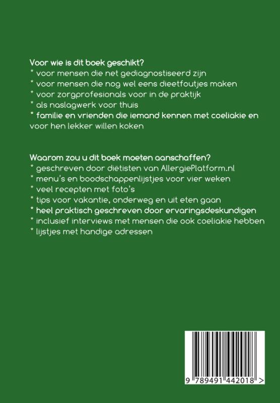 Glutenvrij dieet basisboek achterkant