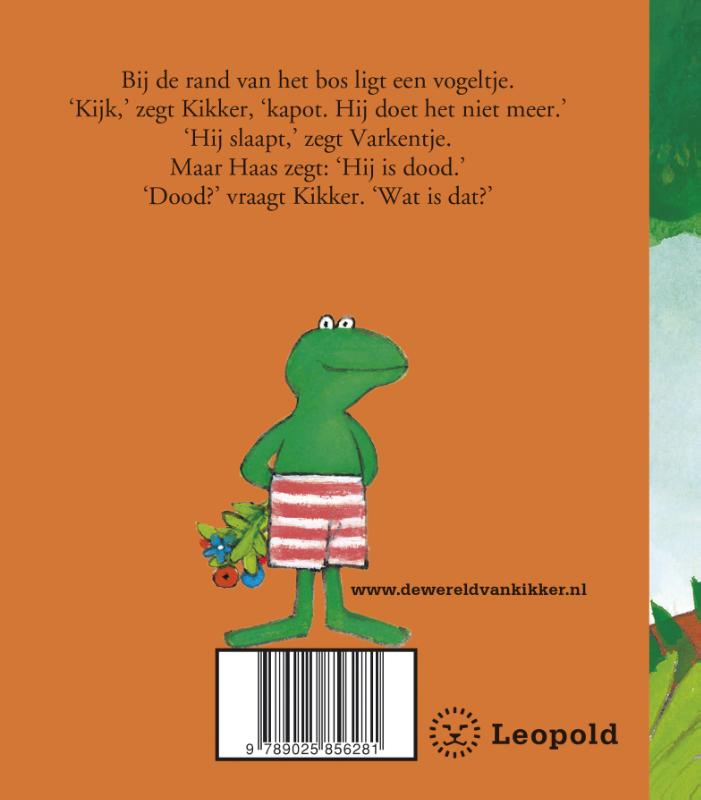 Kikker en het vogeltje MINI achterkant