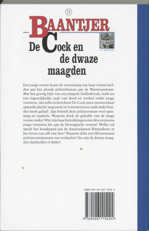 De Cock en de dwaze maagden / Baantjer / 54 achterkant