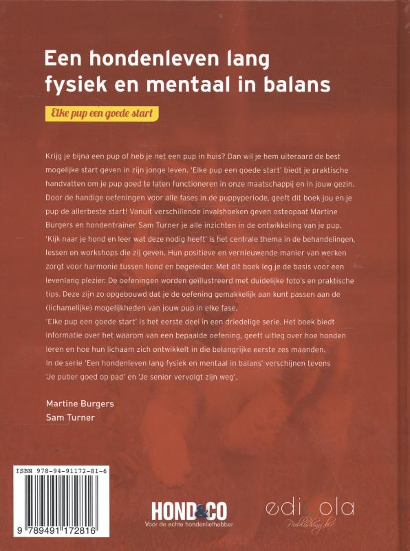 Elke pup een goede start / Een hondenleven lang fysiek en mentaal in balans / 1 achterkant