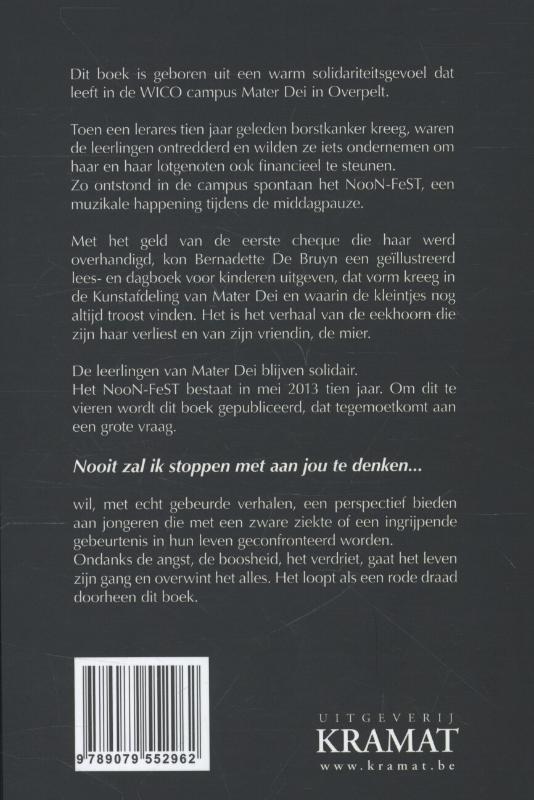 Ik zal nooit stoppen met aan jou te denken achterkant