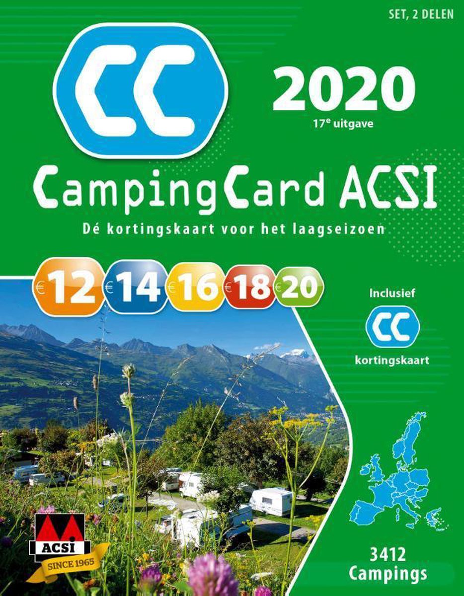 CampingCard ACSI 2020 Nederlandstalig - set 2 delen / ACSI Campinggids