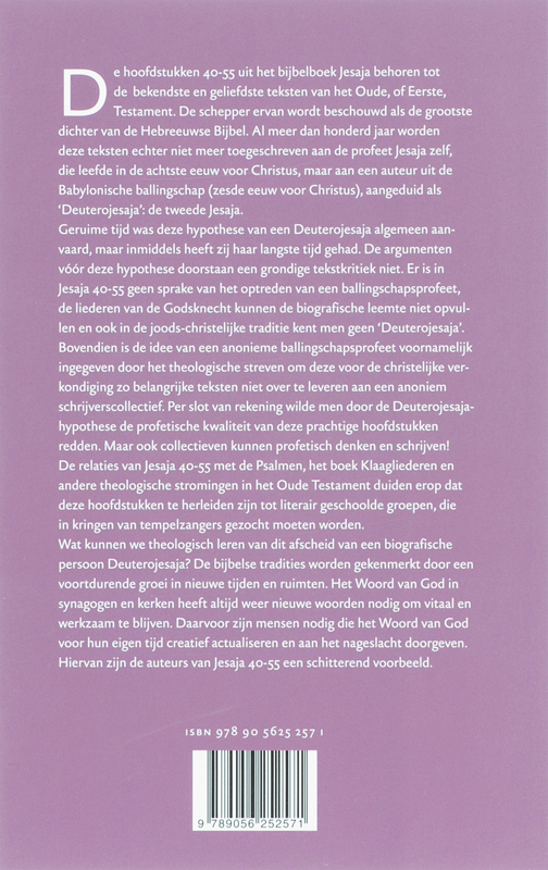 Profetie zonder profeet / Titus Brandsma lezing achterkant