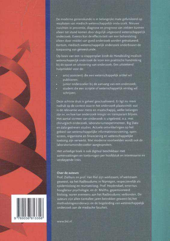 Handleiding medisch-wetenschappelijk onderzoek achterkant