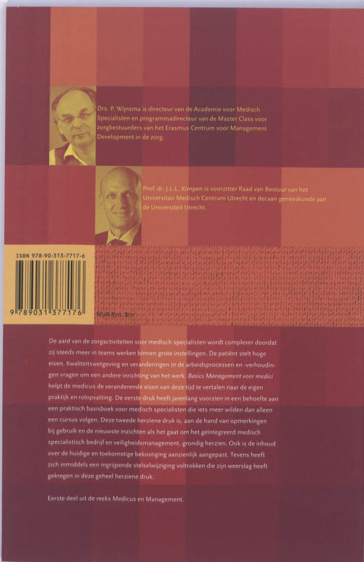 Medicus en Management 1 -   Basics management voor medici achterkant