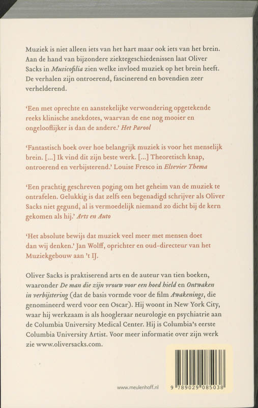 Musicofilia achterkant