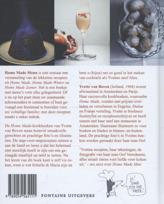 Home made menu achterkant