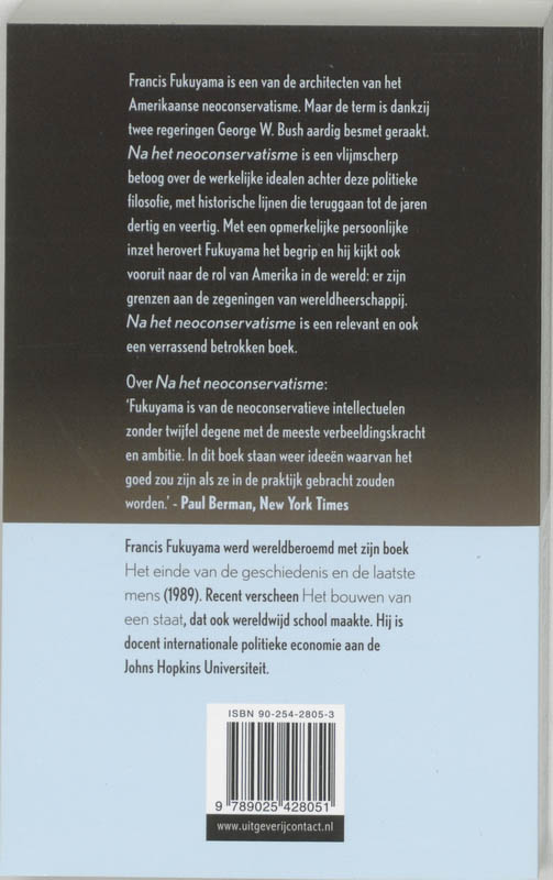 Na Het Neoconservatisme achterkant