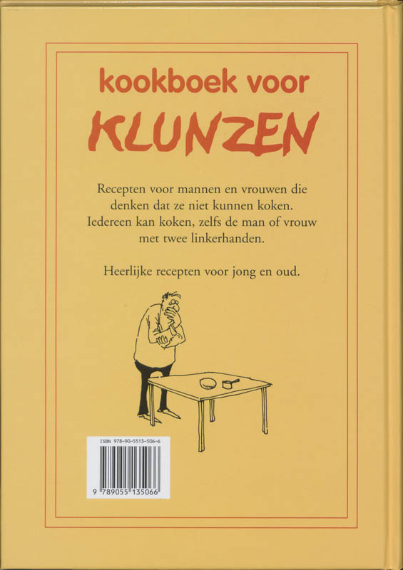 Kookboek voor klunzen achterkant