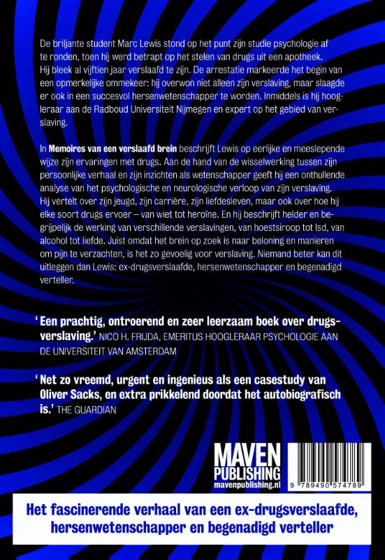 Memoires van een verslaafd brein achterkant