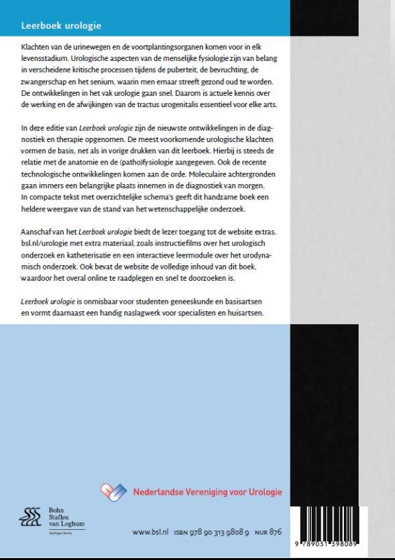 Leerboek urologie achterkant