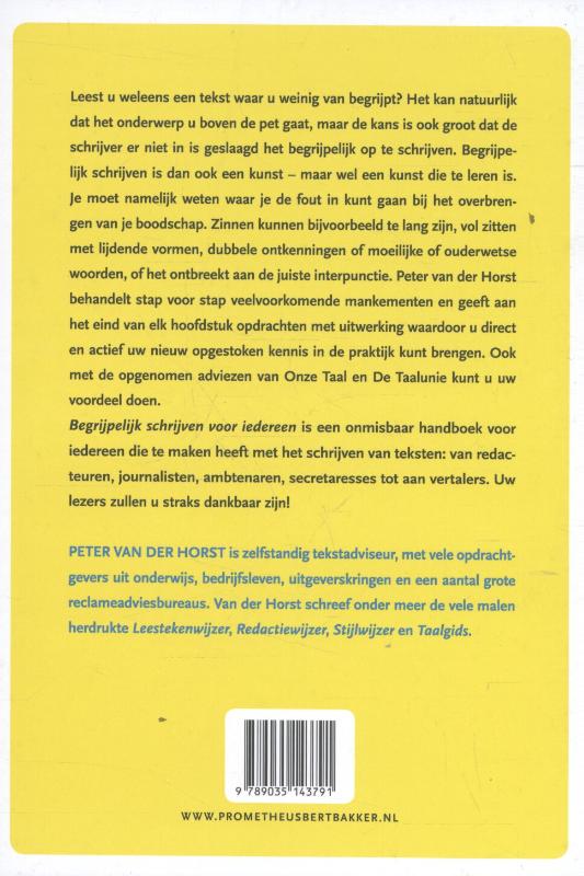 Begrijpelijk schrijven voor iedereen achterkant