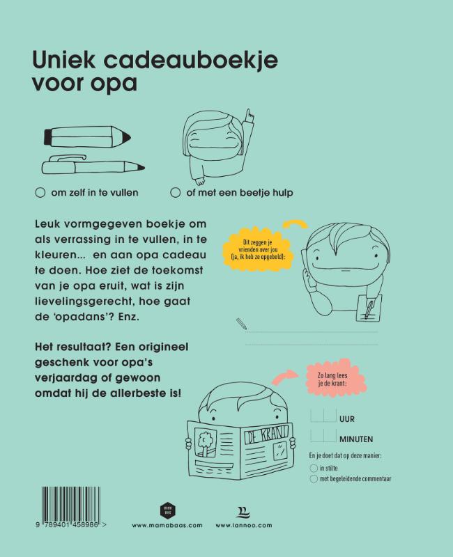 Mama Baas  -   Voor mijn liefste opa achterkant