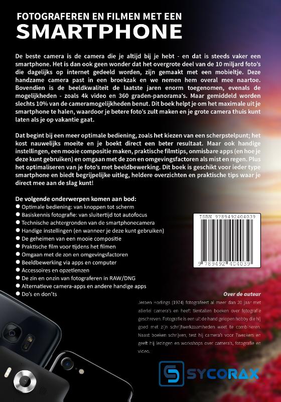 Fotograferen en filmen met een smartphone achterkant