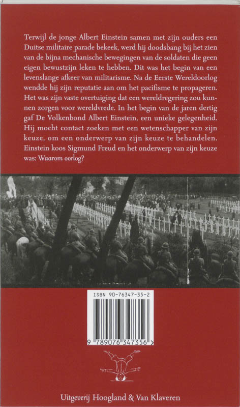 Waarom oorlog? achterkant