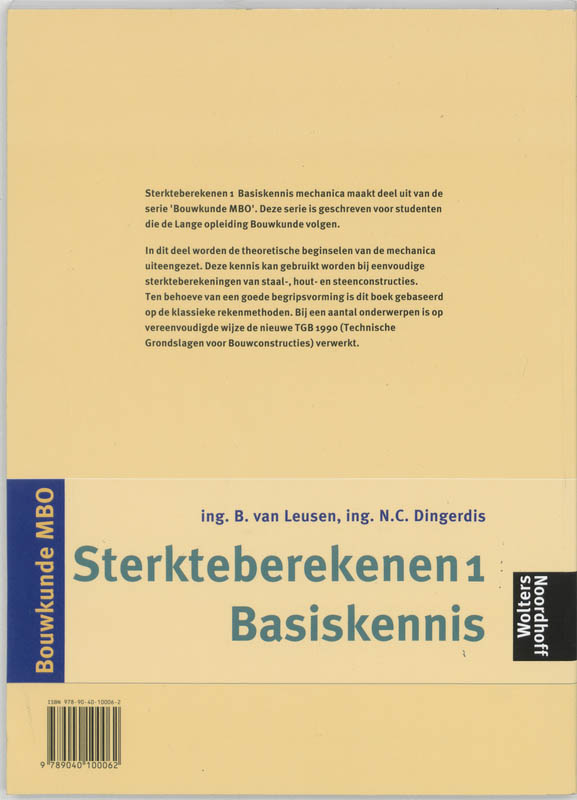 Bouwkunde SVM Sterkteberekenen 1 Basiskennis Mechanica achterkant