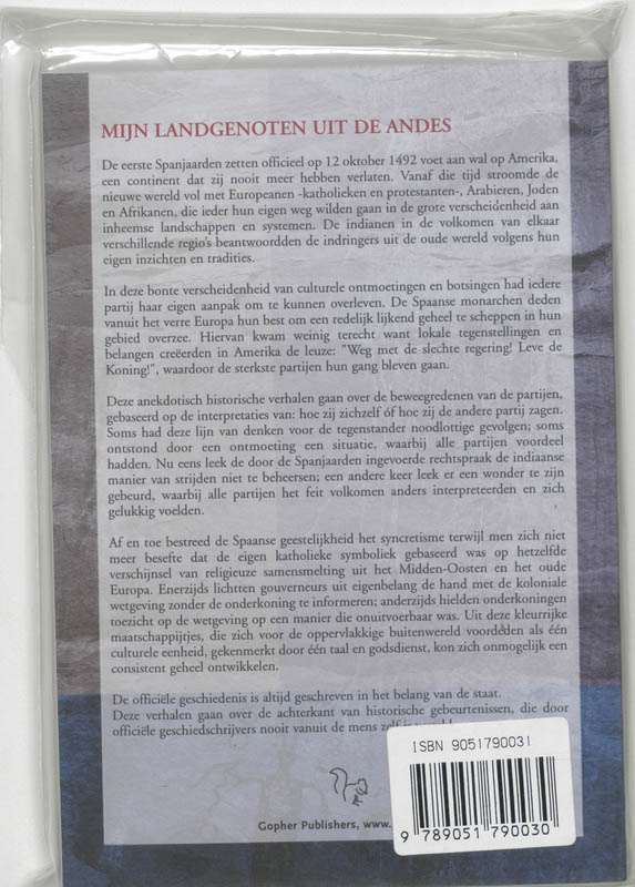Mijn landgenoten uit de andes achterkant