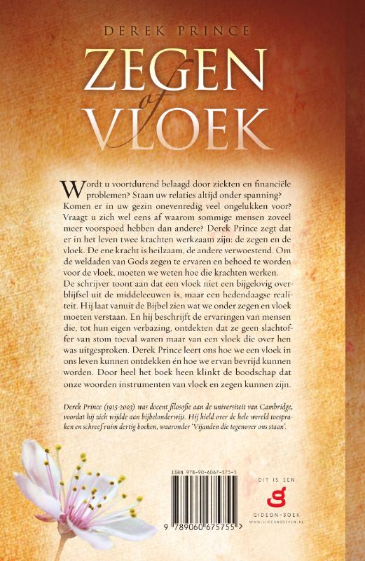 Zegen of vloek achterkant