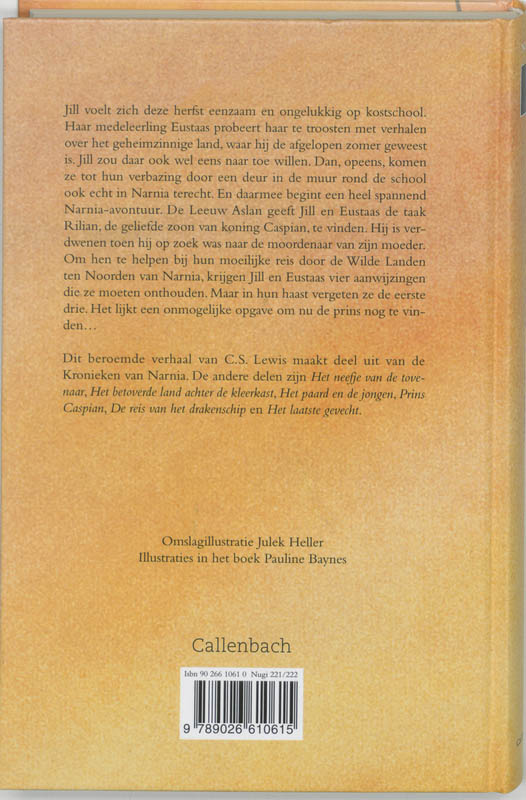 De kronieken van Narnia 6 -   De zilveren stoel achterkant