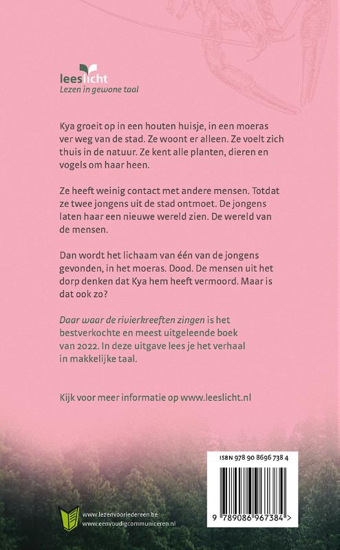 Daar waar de rivierkreeften zingen / Leeslicht achterkant