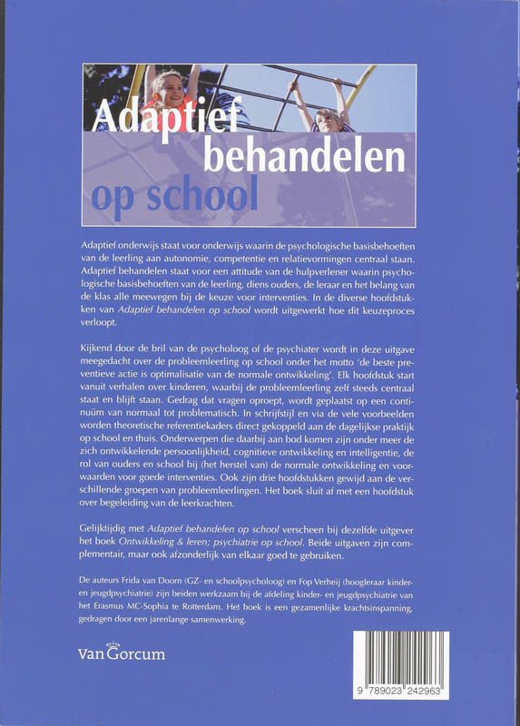 Adaptief behandelen op school achterkant