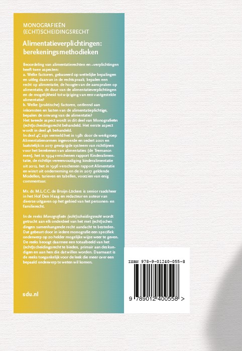 Alimentatieverplichtingen. Berekeningsmethodieken. Editie 2017 achterkant