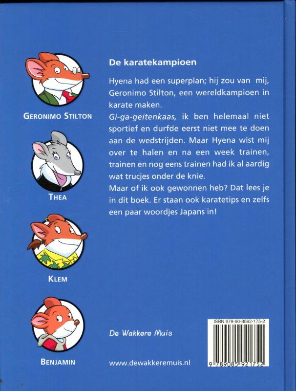 De karatekampioen achterkant