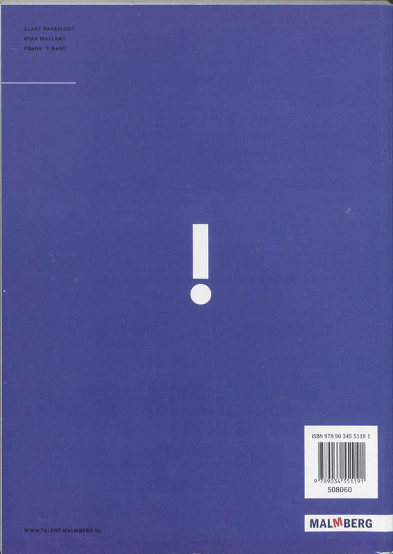 Talent 5/6 vwo 2e fase antwoordenboek achterkant