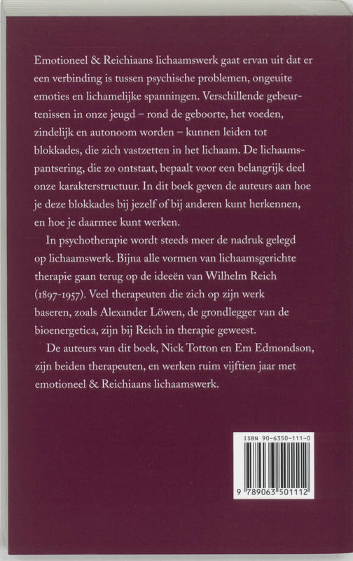 Emotioneel & Reichiaans lichaamswerk achterkant
