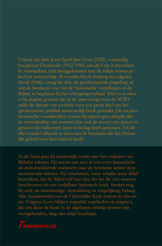 Een Bioloog Leest De Bijbel achterkant