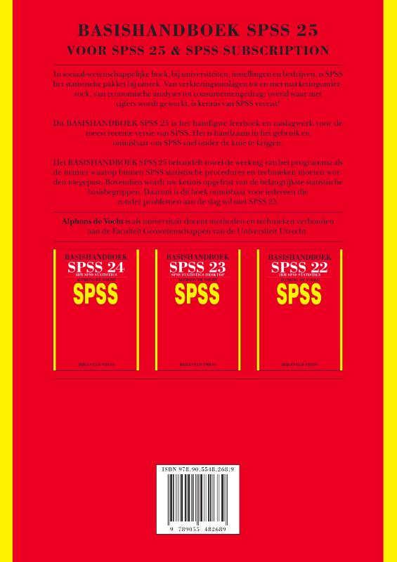 Basishandboek SPSS 25 achterkant