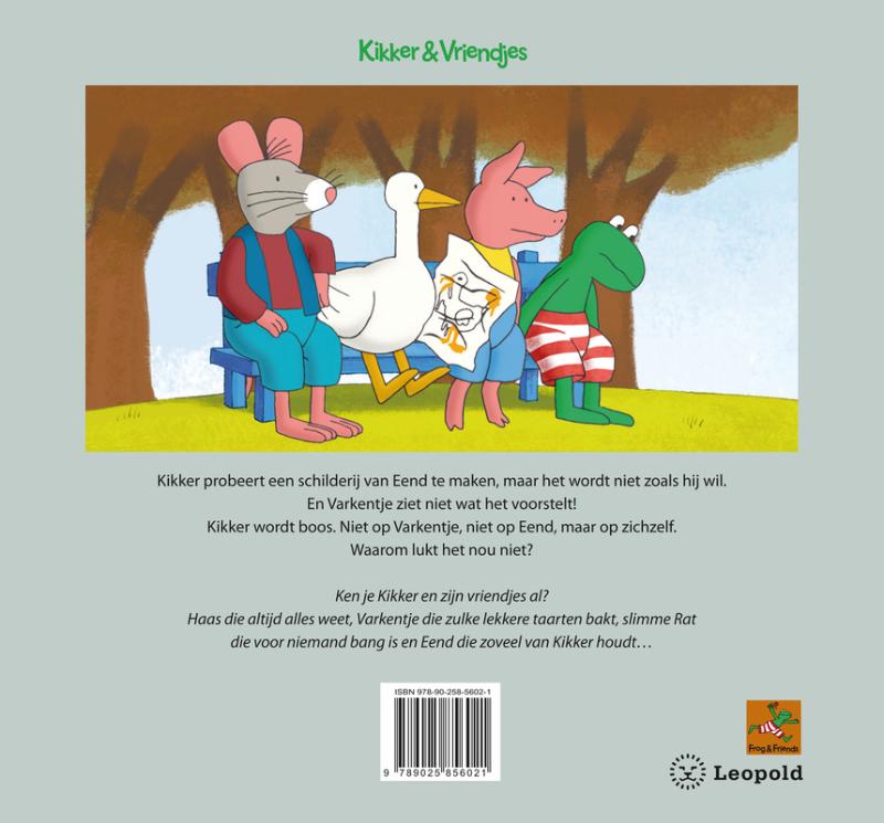 Kikker is boos achterkant