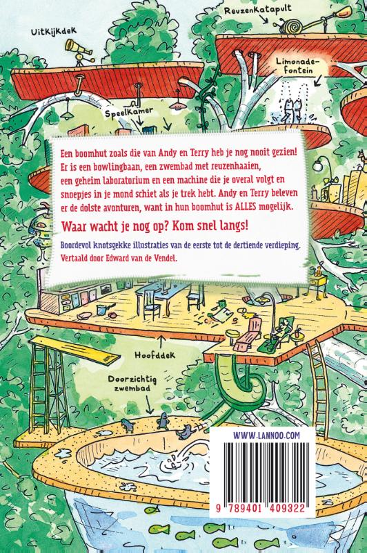 De waanzinnige boomhut van 13 verdiepingen / De waanzinnige boomhut / 1 achterkant
