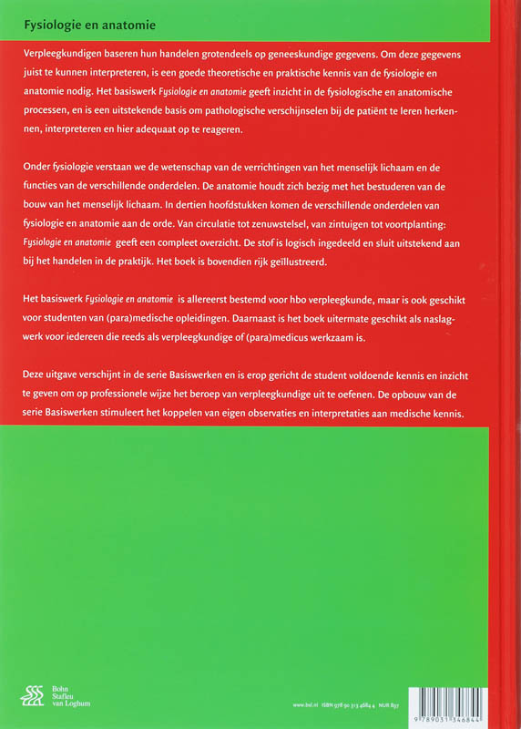 Fysiologie en anatomie / Basiswerk V&V achterkant