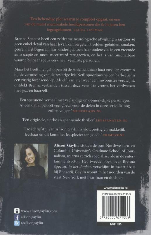 En ze was / Brenna Spector / 1 achterkant