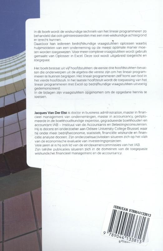 Lineair programmeren in de bedrijfskunde achterkant