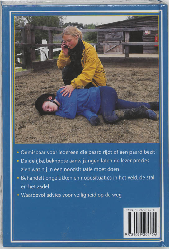 Eerste hulpgids voor paard en ruiter achterkant