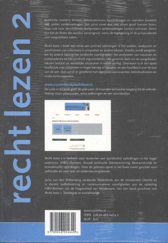 Recht lezen 2 achterkant