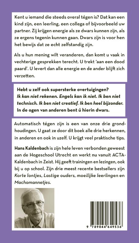 Dwars in leven en leren achterkant