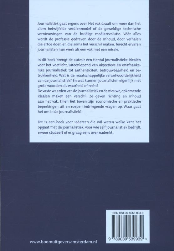 Tien journalistieke idealen achterkant