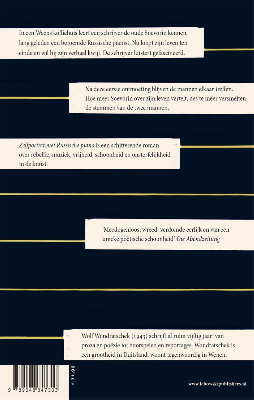 Zelfportret met Russische piano achterkant