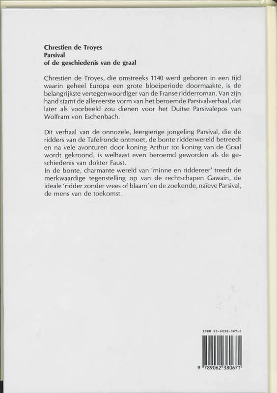 Parsival, of De geschiedenis van de graal achterkant