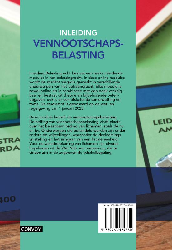 Inleiding Vennootschapsbelasting / Inleiding Belastingrecht / 6 achterkant