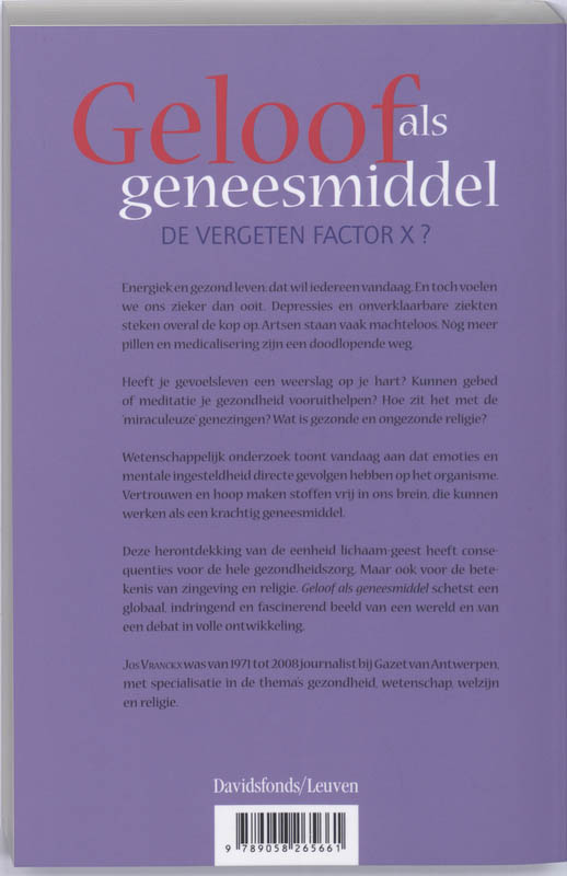 Geloof Als Geneesmiddel achterkant