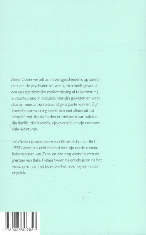 Bekentenissen van Zeno achterkant