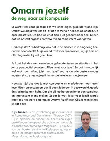 Omarm jezelf achterkant