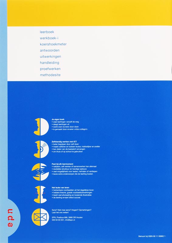 Getal en Ruimte / 3 vmbo-KGT 2 / deel Werkboek-i + cd-rom achterkant