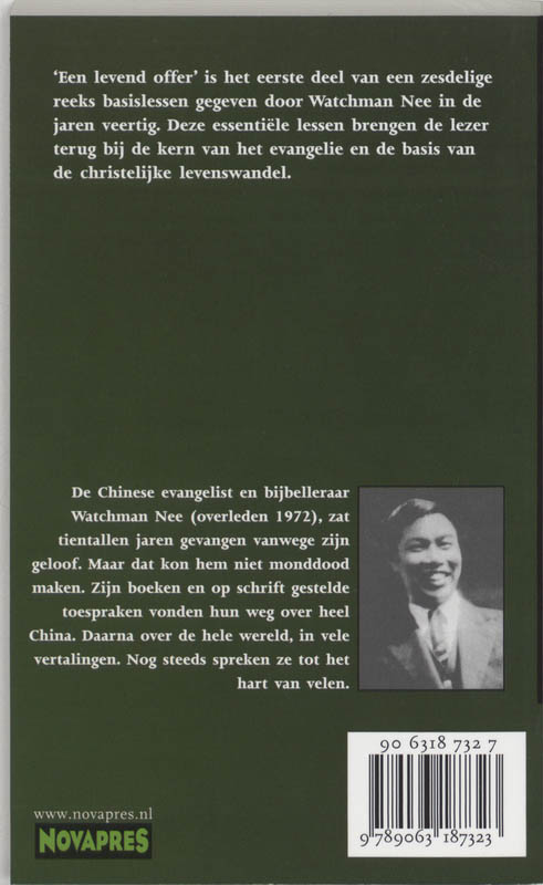 Basislessen 1 Levend offer achterkant