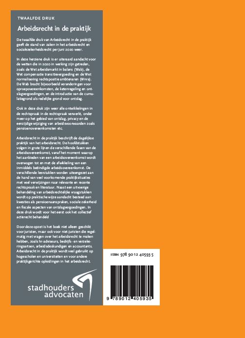 Arbeidsrecht in de praktijk. achterkant